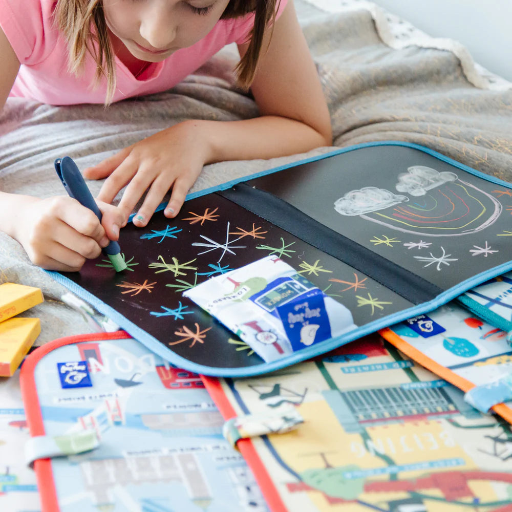 San Francisco Dry Erase Wipe Fold + Go Place Mat and Chalk Mat