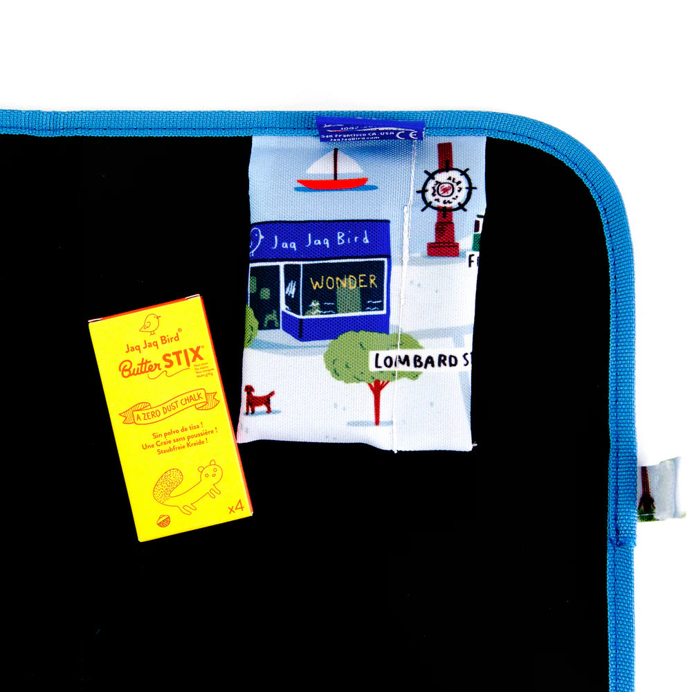 San Francisco Dry Erase Wipe Fold + Go Place Mat and Chalk Mat