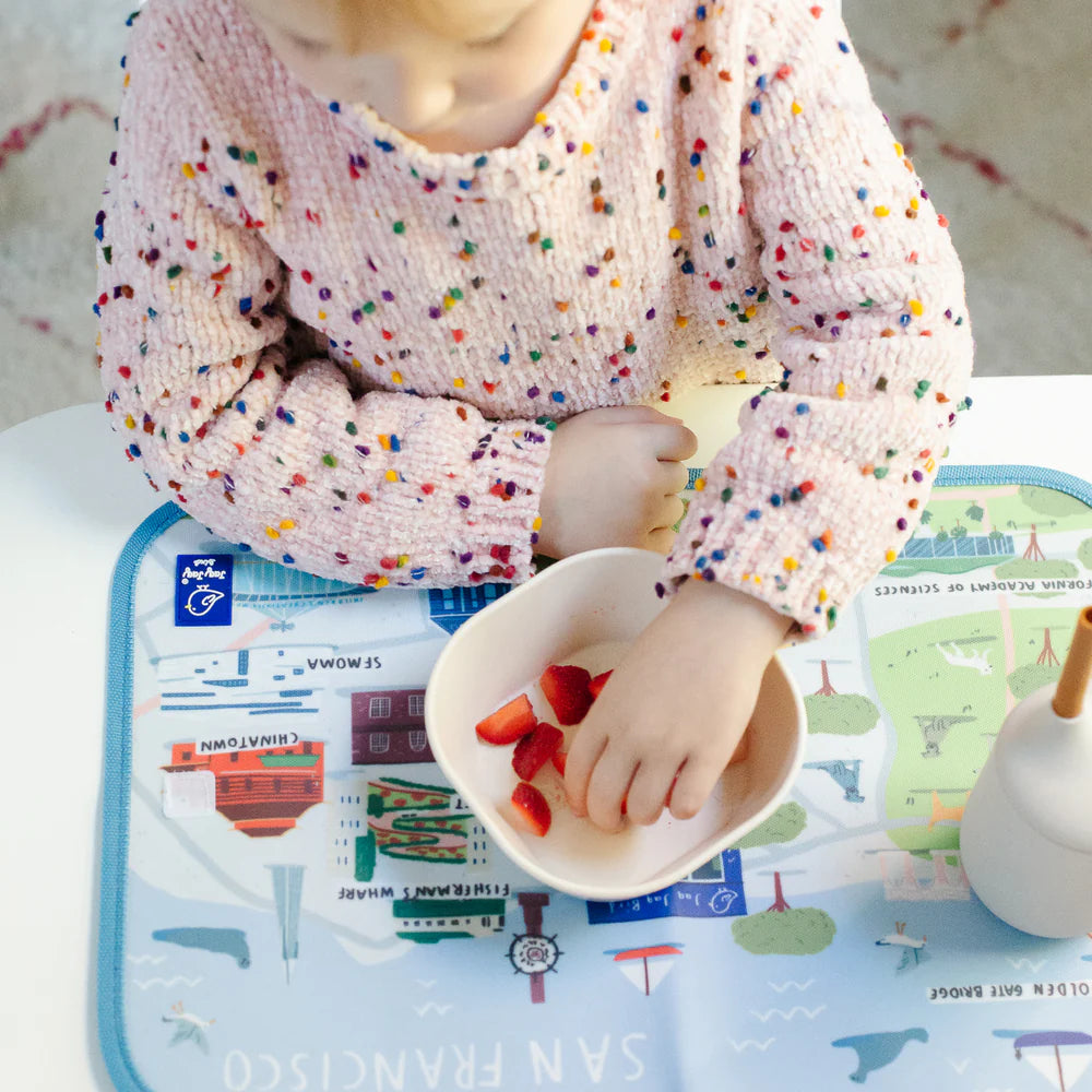 San Francisco Dry Erase Wipe Fold + Go Place Mat and Chalk Mat
