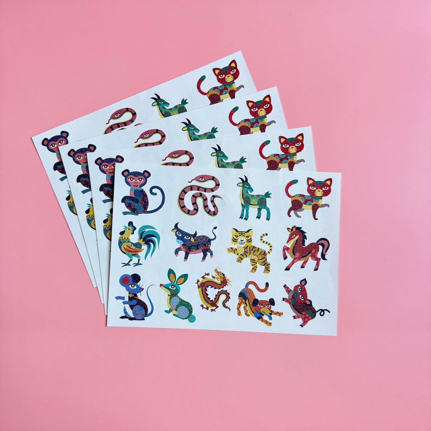 Chinese Zodiac Glittery Temporary Tattoos