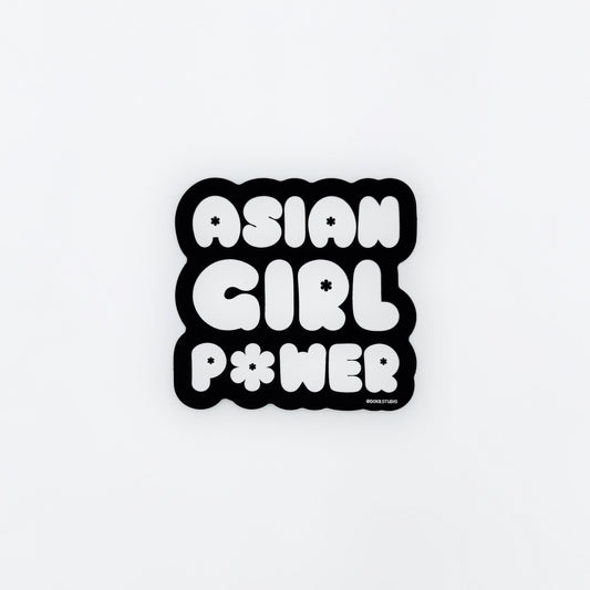 Asian Girl Power Bubble Sticker