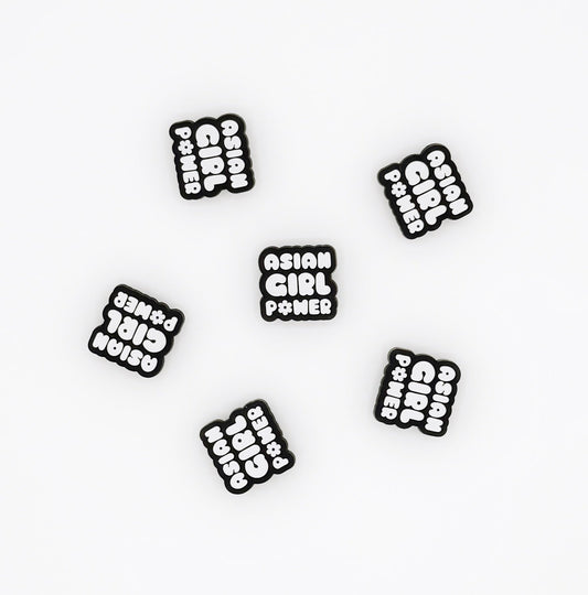 Asian Girl Power Bubble Shoe Charm