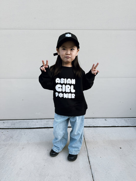 Asian Girl Power Bubble Sweatshirt