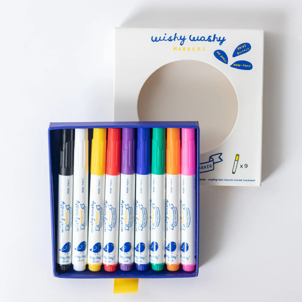 Washable Dry Erase and Window Markers 9 pcs