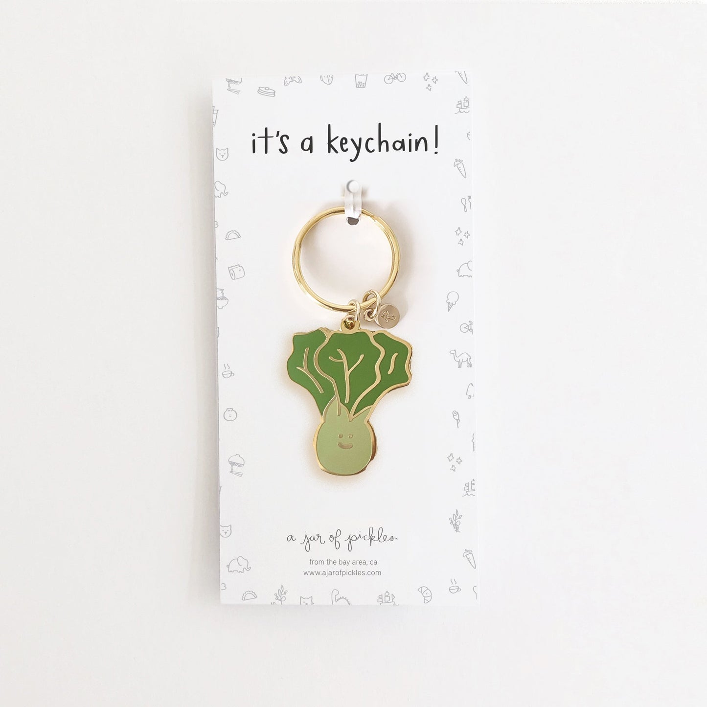 Bok Choy Vegetable Keychain