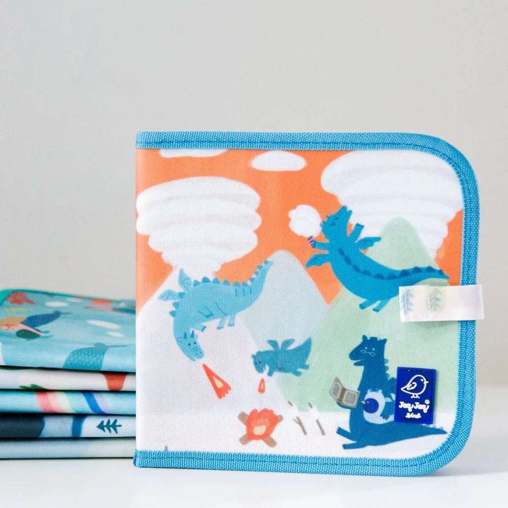 Dragons + Clouds Reusable Dry Erase, Wipe Clean Activity Book