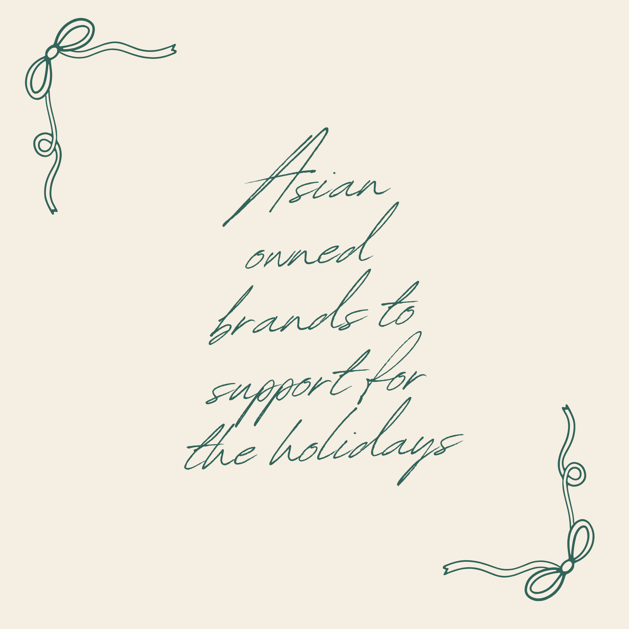 Asian Owned Brands to Support for the Holidays