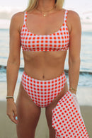 Amanda Bikini Bottoms - Guava Gingham - Cultr. by Created for Culture asianowned aapimarketplace asianownedkids asianownedkidsproducts asianownedbrands