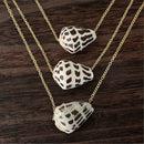 Minimalist Floating Hebrew Cone Shell Necklace (14k gold filled)Minimalist Floating Hebrew Cone Shell Necklace (14k gold filled)