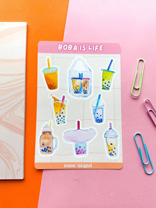 Boba is Life Sticker Sheet