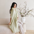 Soya Pastel Lime Green Hand Woven Soft Linen Scarf