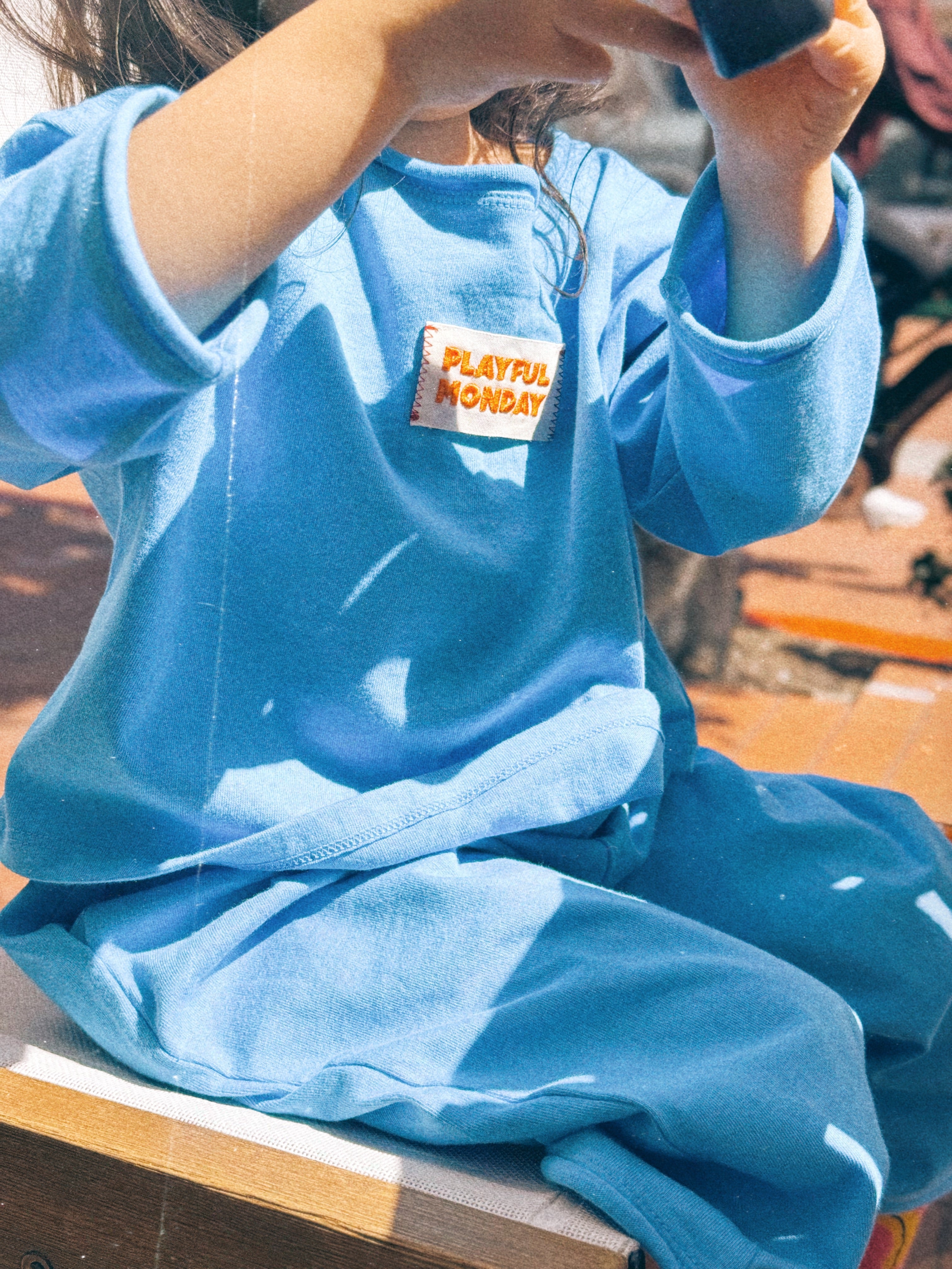 ☀️ Organic Play Set — Long Sleeve + Pants in Blue