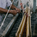 Silica Chalk Off White And Gray Stripes Pattern Soft Handwoven Merino Throw