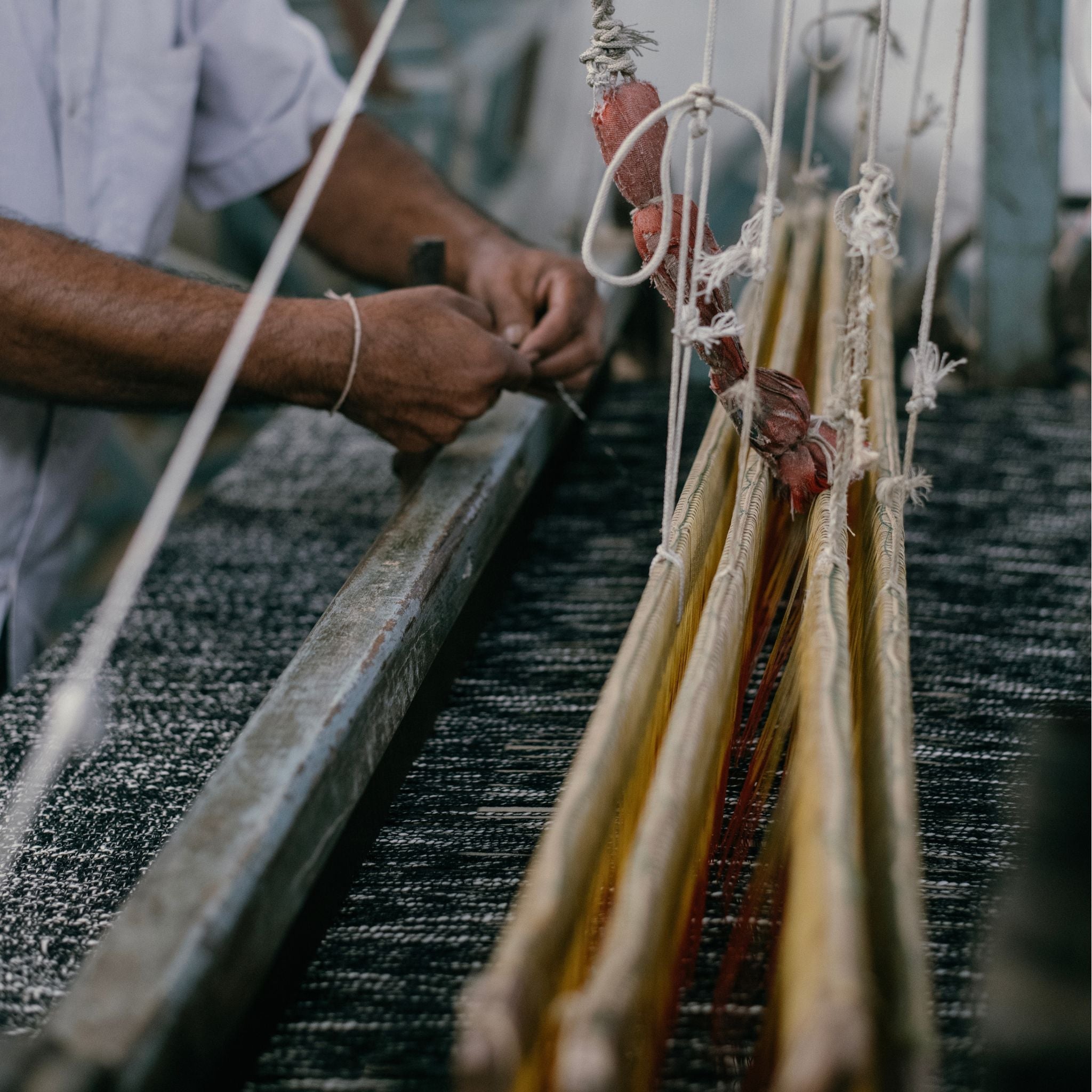 Silica Chalk Off White And Gray Stripes Pattern Soft Handwoven Merino Throw