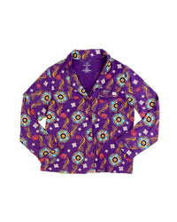 Adult Long Sleeve Button - Down Top – Purple Rangoli - Cultr. by Created for Culture asianowned aapimarketplace asianownedkids asianownedkidsproducts asianownedbrands