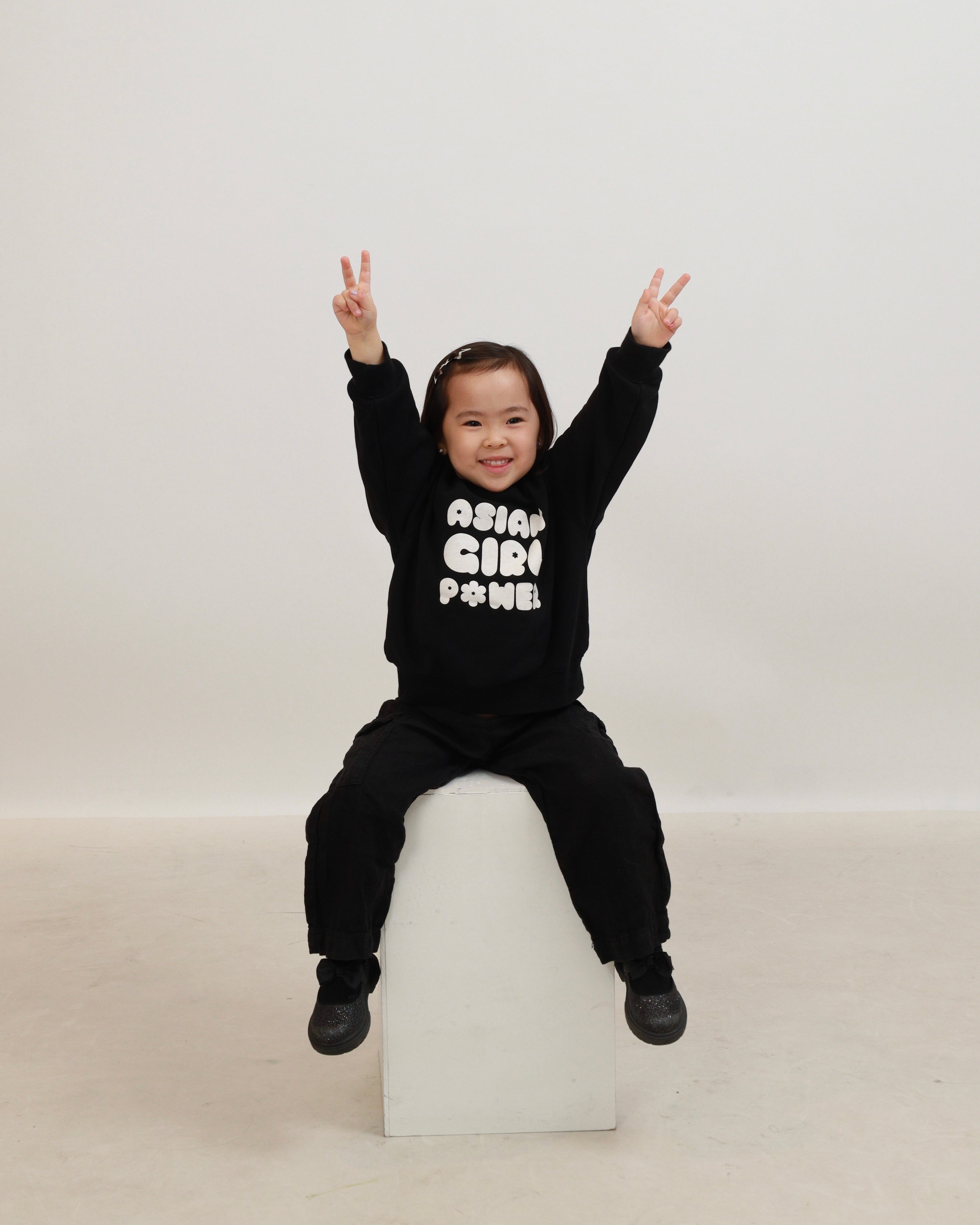 Asian Girl Power Bubble Sweatshirt