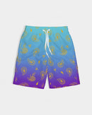 Peacock Henna Boys' Swim Trunks - Comfort Meets Cultural Elegance - Cultr. by Created for Culture asianowned aapimarketplace asianownedkids asianownedkidsproducts asianownedbrands