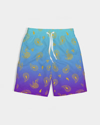 Peacock Henna Boys' Swim Trunks - Comfort Meets Cultural Elegance - Cultr. by Created for Culture asianowned aapimarketplace asianownedkids asianownedkidsproducts asianownedbrands
