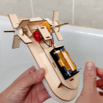 Paddlewheel Boat DIY Kit, Educational STEM Toy