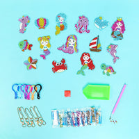 Adorable Keychains Diamond Art Kit – Mermaid (Set of 15)