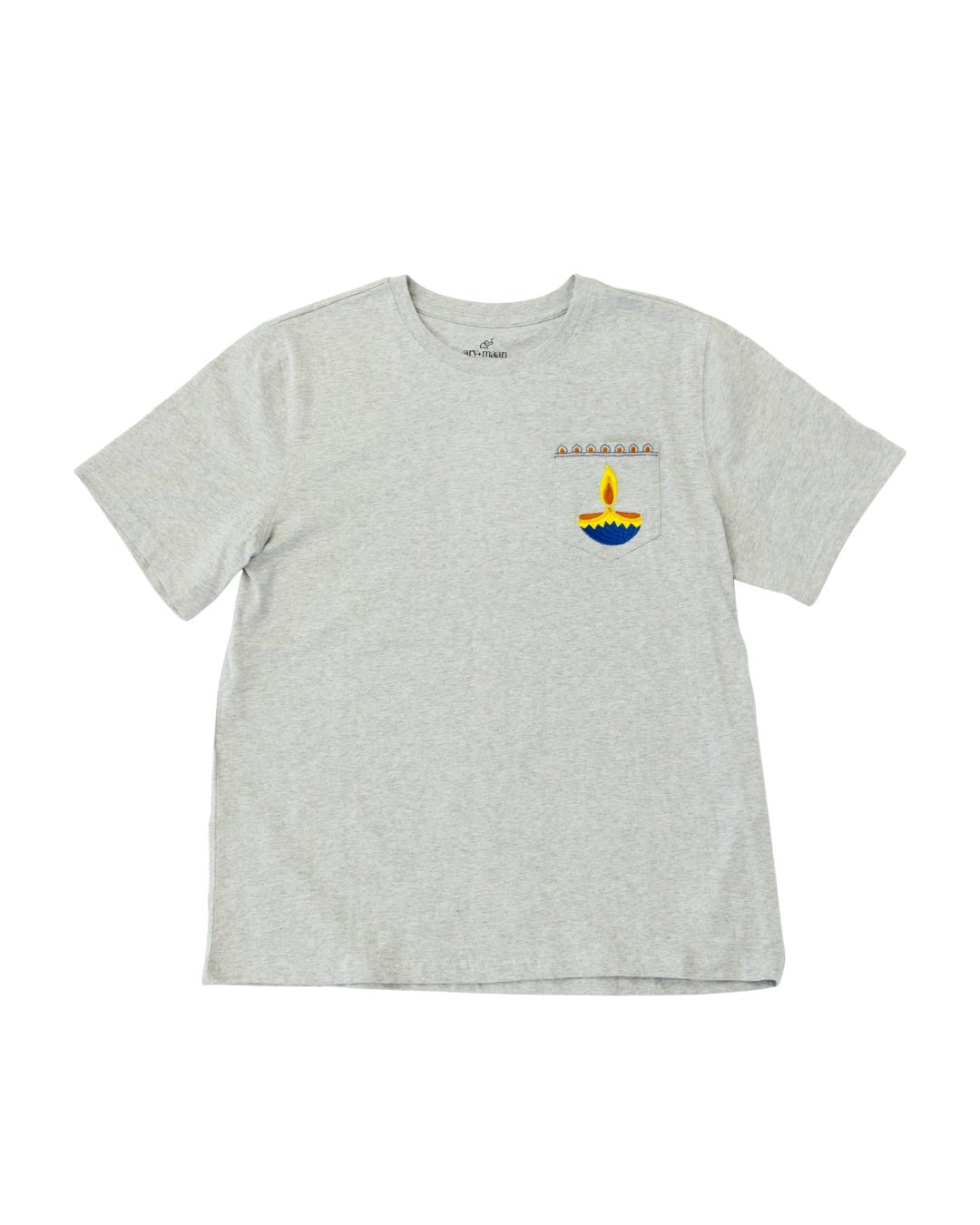 Adult Short Sleeve Pocket Tee – Blue Diya