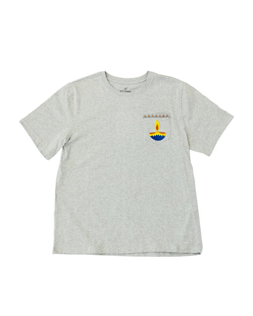 Adult Short Sleeve Pocket Tee – Blue Diya