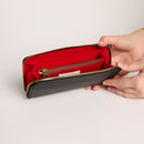 Gala Long Wallet (Black / Lipstick Red)