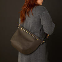 Pineapple Hobo Fanny Bag (Dark Grey)