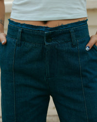 Laba Patch Denim Flared Pants