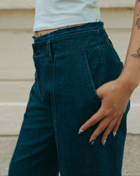 Laba Patch Denim Flared Pants