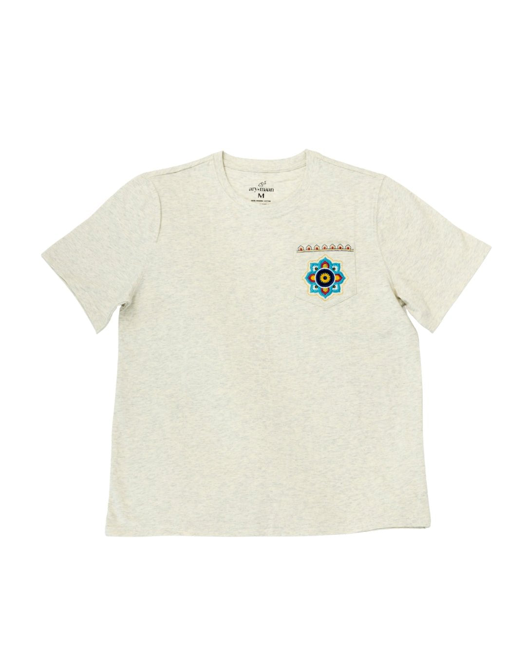 Adult Short Sleeve Pocket Tee – Purple Rangoli