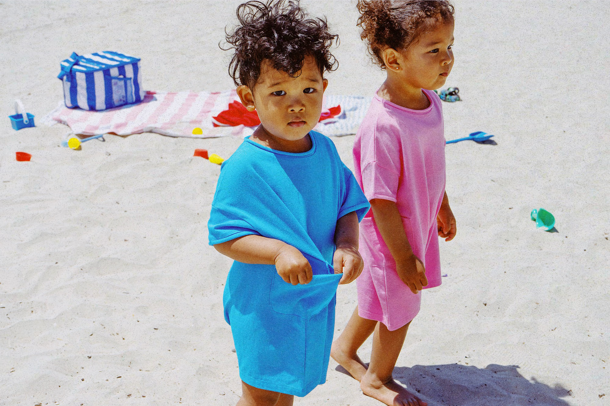 ☀️ Organic Play Suit - Blue