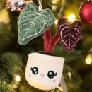 Anthurium Red Crystal Plush Keychain – 5″ Rare Aroid Bag Charm