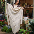 Silica Chalk Off White And Gray Stripes Handwoven Throw