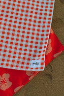 Malo Kai Beach Mat - Guava Gingham - Cultr. by Created for Culture asianowned aapimarketplace asianownedkids asianownedkidsproducts asianownedbrands