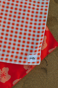 Malo Kai Beach Mat - Guava Gingham - Cultr. by Created for Culture asianowned aapimarketplace asianownedkids asianownedkidsproducts asianownedbrands