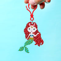 Adorable Keychains Diamond Art Kit – Mermaid (Set of 15)