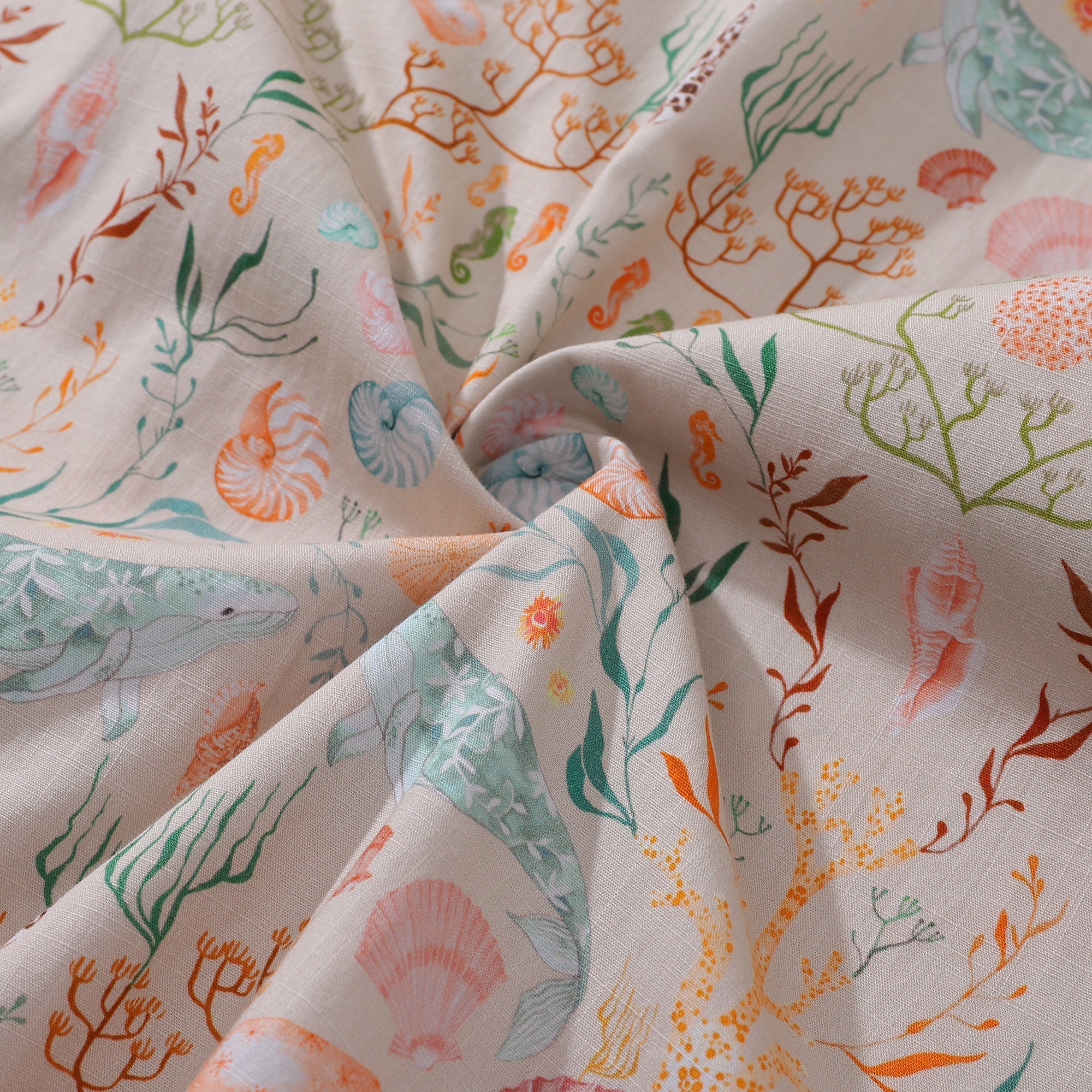 Men's Hawaiian Shirt Ocean Dream By Samantha O' Malley Cotton Button-down Short Sleeve Aloha Shirt
