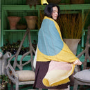 Cirq Sun Yellow Multicolor Modern Artisan Linen Silk Scarf