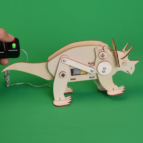 Dinosaur Robot Triceratops DIY Kit, Educational STEM Toy