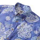 Men's Hawaiian Shirt Native Hawaiian Plants Cotton Button-down Short Sleeve Aloha Shirt