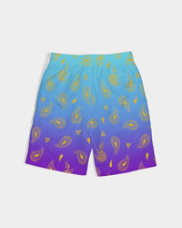 Peacock Henna Boys' Swim Trunks - Comfort Meets Cultural Elegance - Cultr. by Created for Culture asianowned aapimarketplace asianownedkids asianownedkidsproducts asianownedbrands