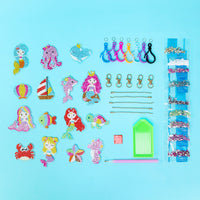 Adorable Keychains Diamond Art Kit – Mermaid (Set of 15)