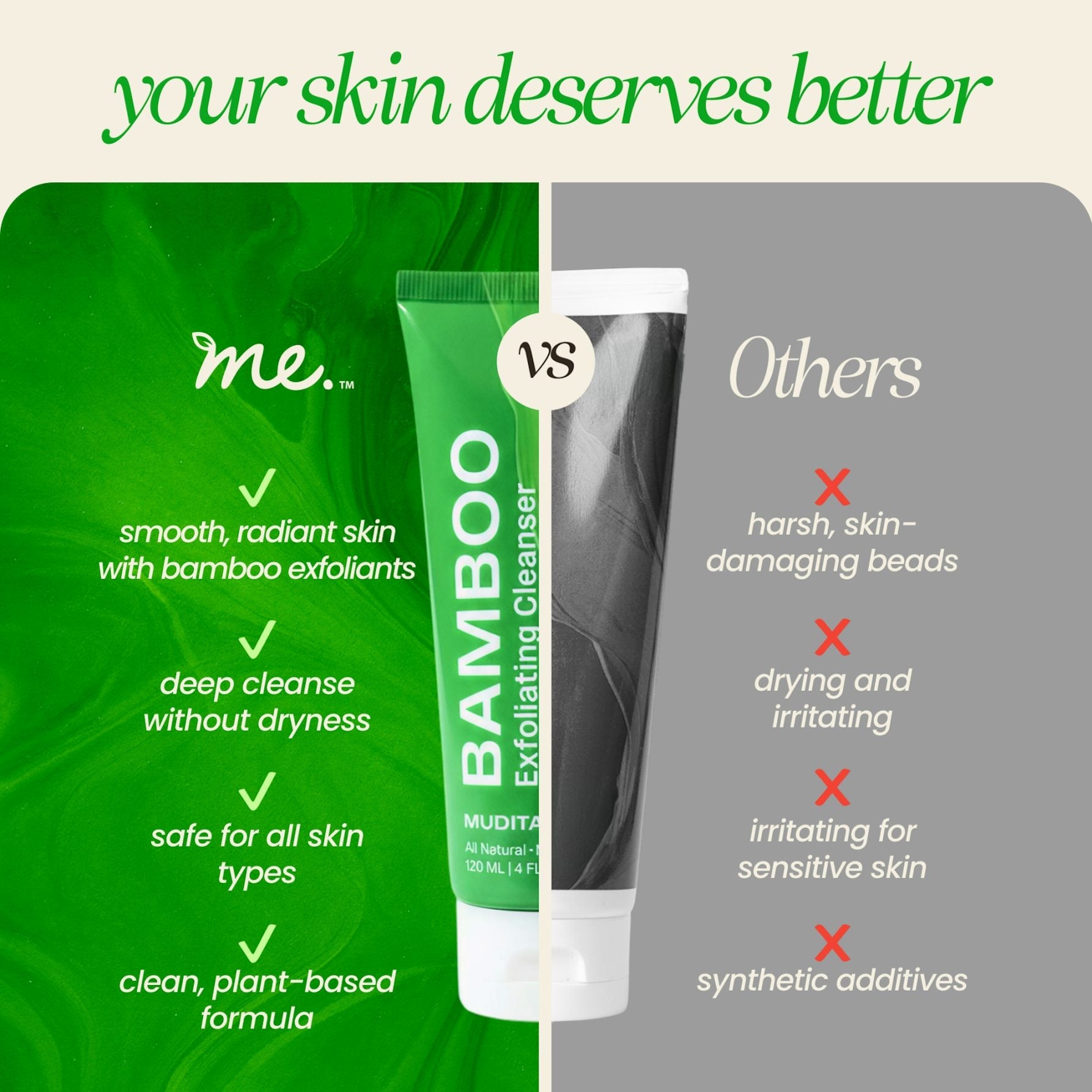 Bamboo Microdermabrasion Exfoliating Cleanser - Cultr. by Created for Culture asianowned aapimarketplace asianownedkids asianownedkidsproducts asianownedbrands