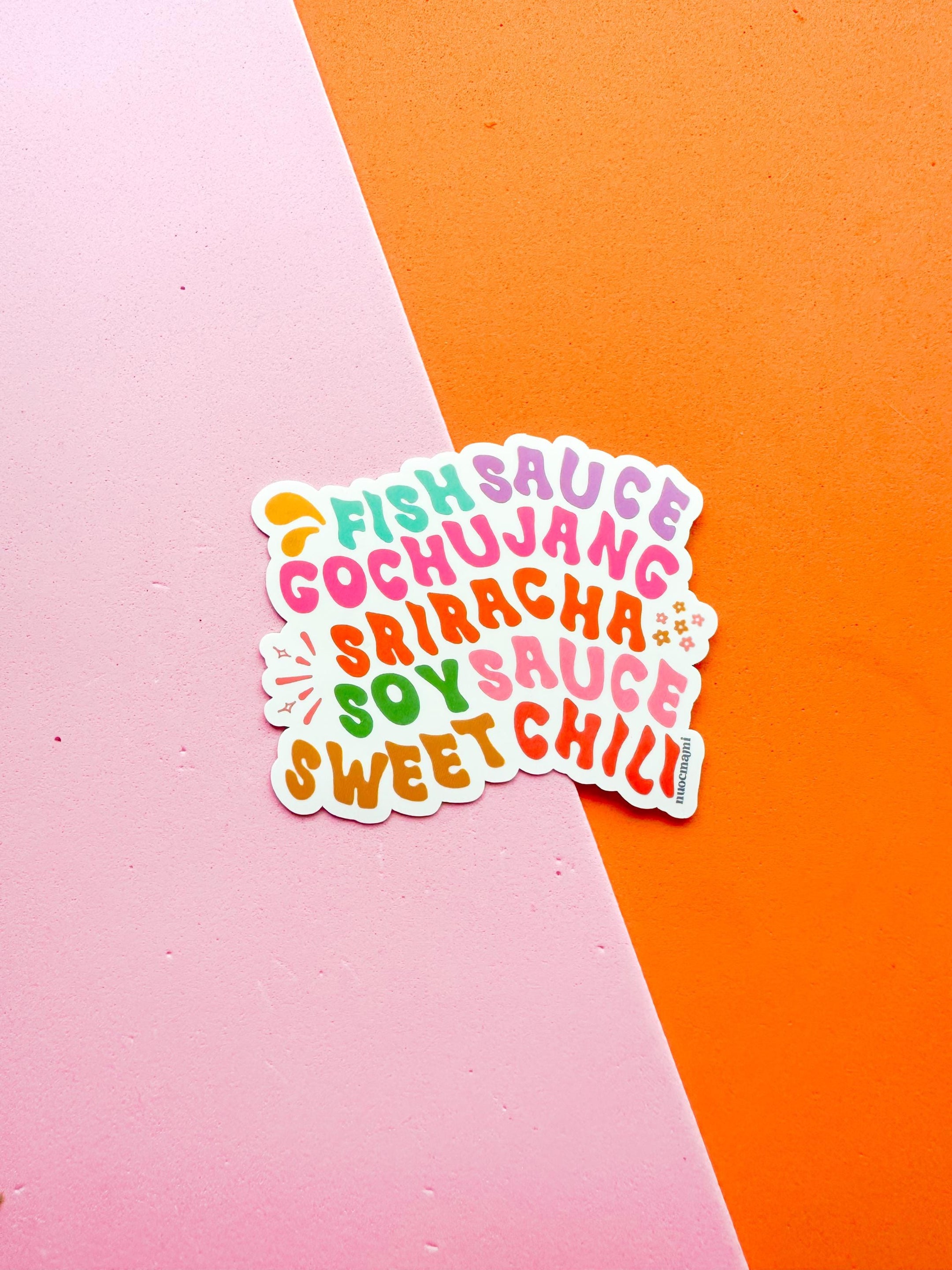 Asian Condiments Vinyl Sticker