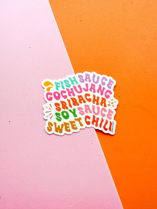 Asian Condiments Vinyl Sticker