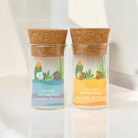 Succulent Terrarium Metal Stud Earrings