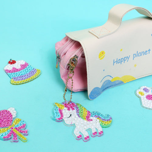 Adorable Keychains Diamond Art Kit – Unicorn (Set of 15)
