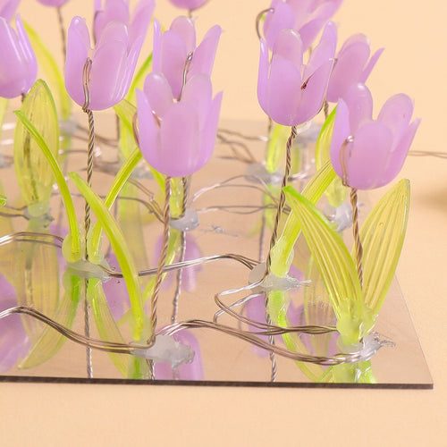 Tulip Mirror LED Night Light - Pink