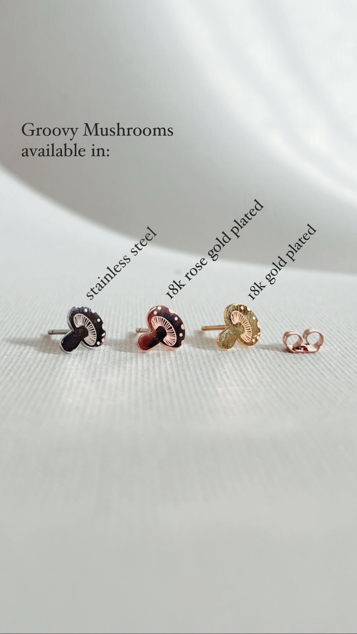 Groovy, funky & fun set- 3 pairs of earring studs